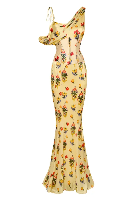 Chic Style Versailles Garden Brulee Maxi Dress