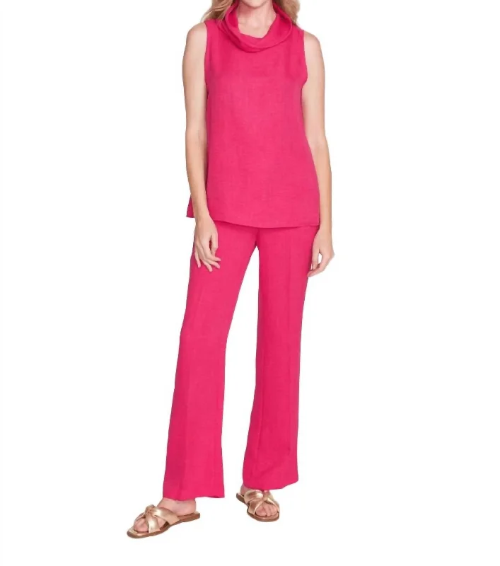 Your Timeless Wardrobe Awaits Full Leg Pull On Pant In Pink