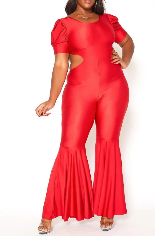 Unbeatable Prices Hi Curvy Plus Size Women Celebrity Status Bell Flare Jumpsuit