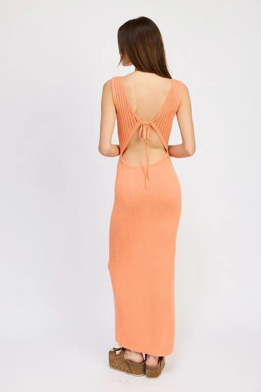 Fashion Forward Femme Open Back Detail Maxi Dress