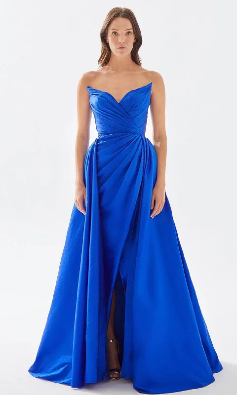 Exclusive Discount Tarik Ediz 52126 - Surplice Bodice A-Line Prom Gown