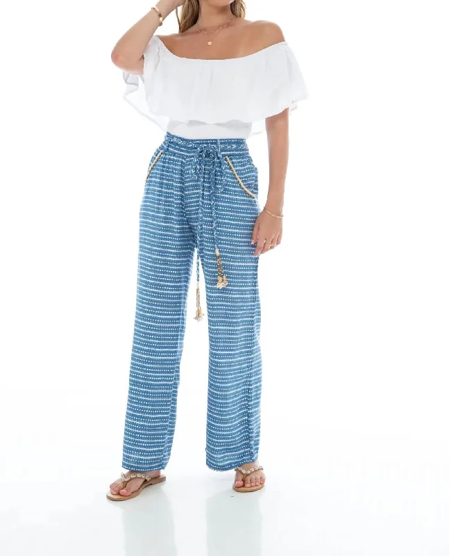 Stylish Spring Fashion Destin Pants In Blue