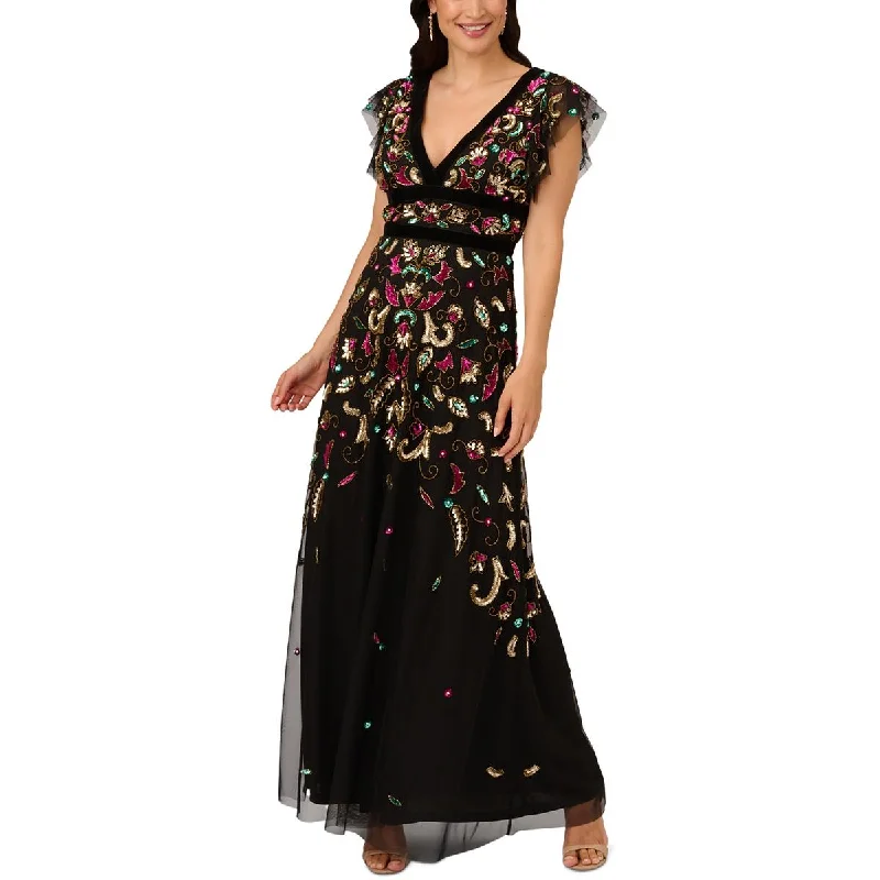 Women's Online Boutique Womens Embellished Sequined Maxi Dress