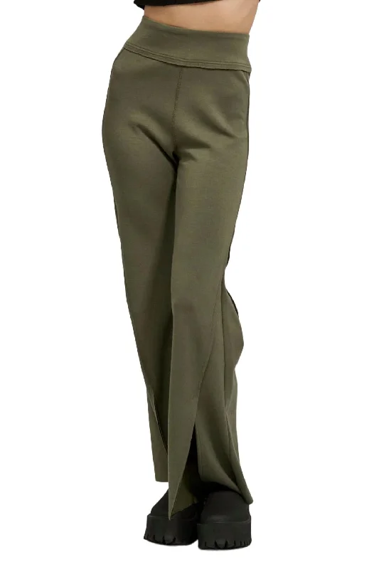 Style Redefined Ready Or Not Flare Pant In Muted Green