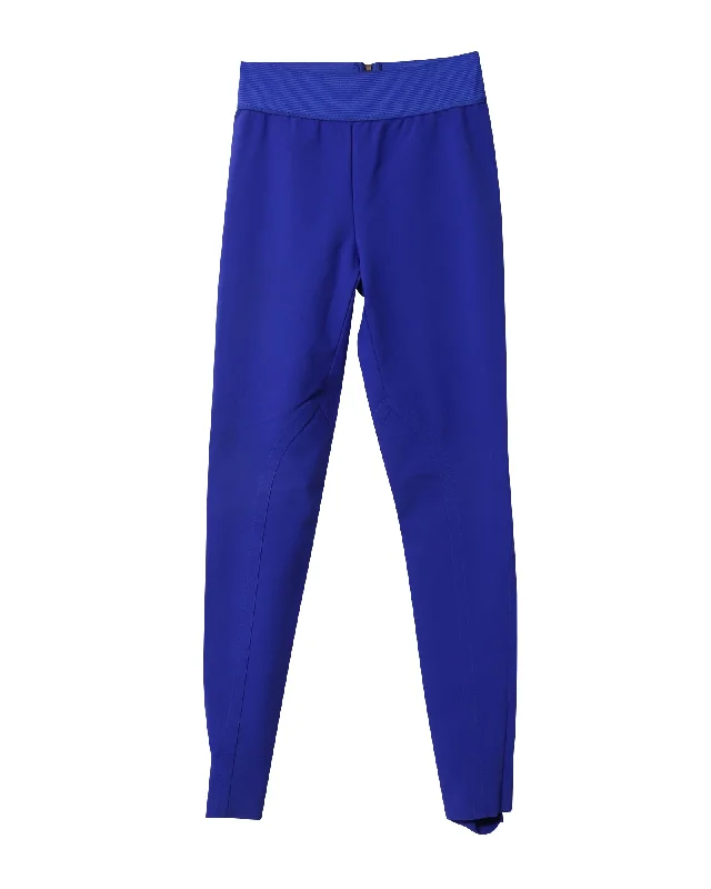 Exclusive Discount Stella McCartney High Waisted Stretch Skinny Pants in Blue Cotton