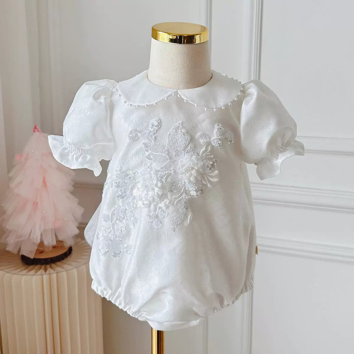 Chic And Trendy Baby Girl Baptism Dress Girls Christening Dress Infant Newborn Girl Romper Dress