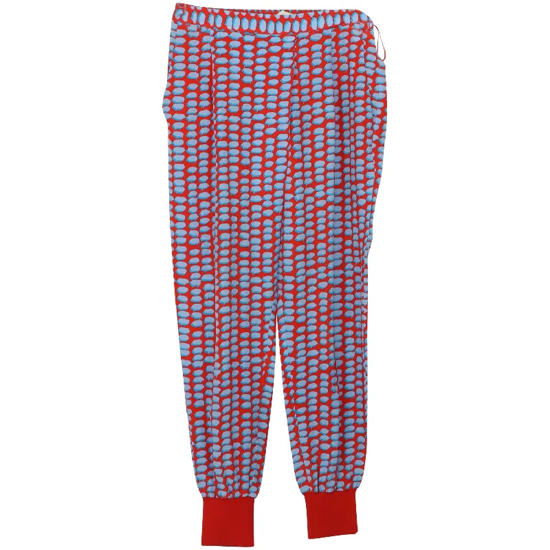 Discover Now Stella McCartney Printed Pants in Red Cotton