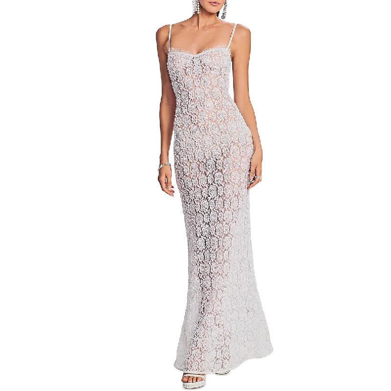 Holiday Gift Guide Sale Womens Lace Beaded Maxi Dress