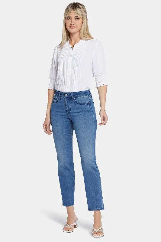 Everyday Wear Marilyn Straight Ankle Jeans - Blue Island