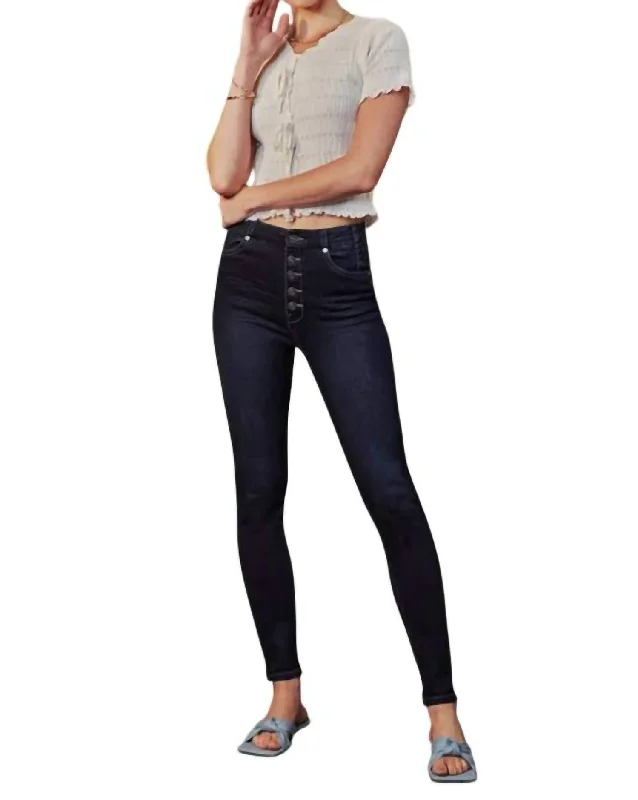 Hot Trends Kalista High Rise Super Skinny Jean In Dark Wash