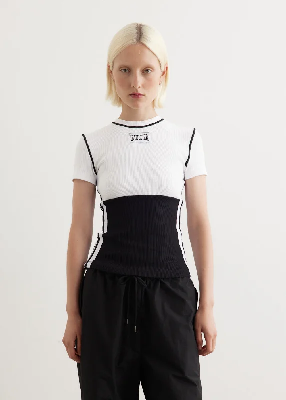 Fashion Forward, Function First Colour Block T-Shirt With Gaultier Patch