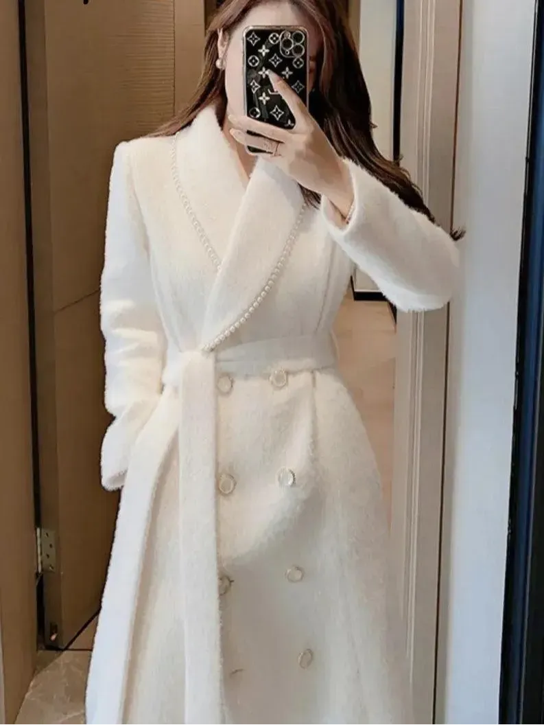 Fashion Forward Chic Women's Woolen Wrap Coat