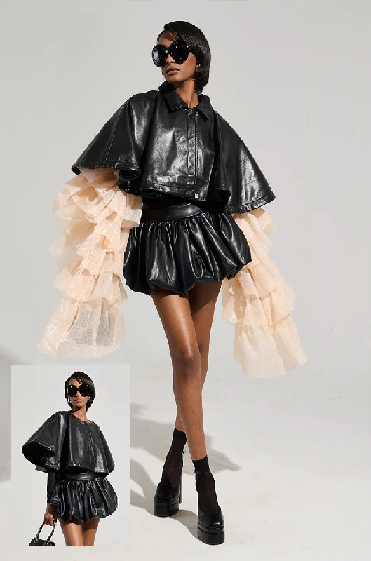 Modern Women’s Fashion with Vintage Touches LOUISE TULLE SLEEVE CAPE