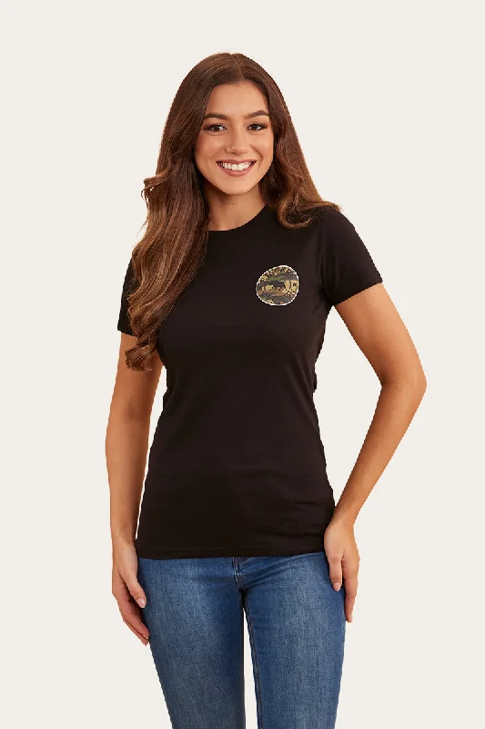 Evening Looks Signature Bull Womens Classic Fit T-Shirt - Black/Camo