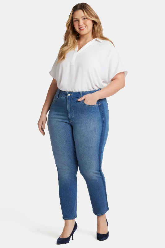 Chic & Cozy Collection Marilyn Straight Ankle Jeans In Plus Size - Azure Wave