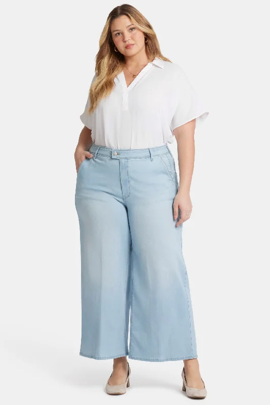 Best Sellers Mona Wide Leg Trouser Ankle Jeans In Plus Size - Oceanfront