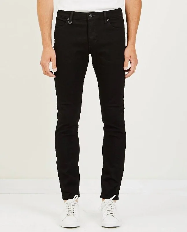 Rocker Chic Fashion The Iggy Perfecto Stretch Skinny Jeans In Black