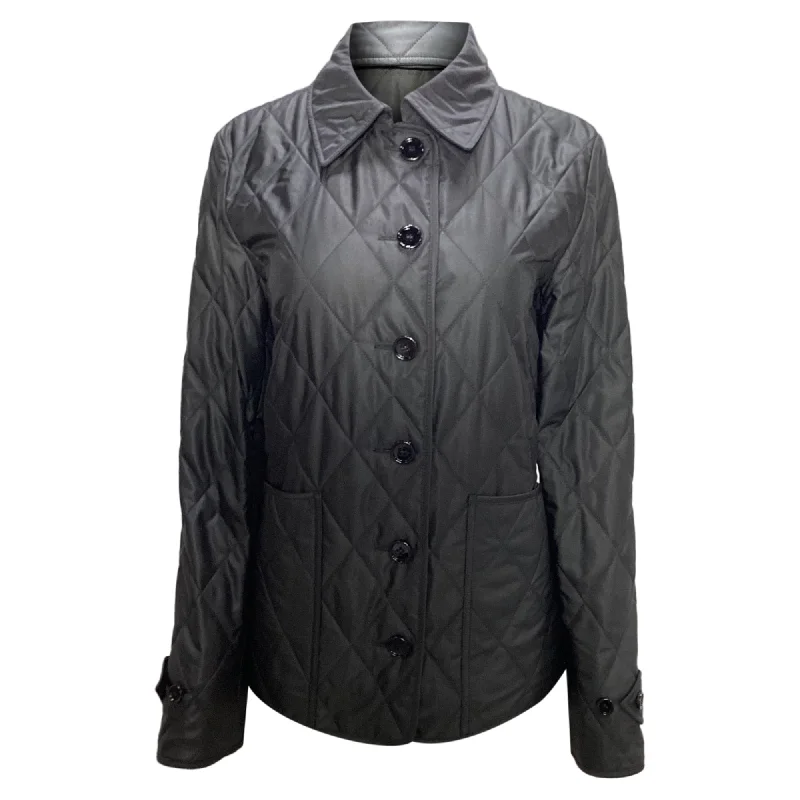 Mega Sale Burberry Quilted Jacket in Black Cotton