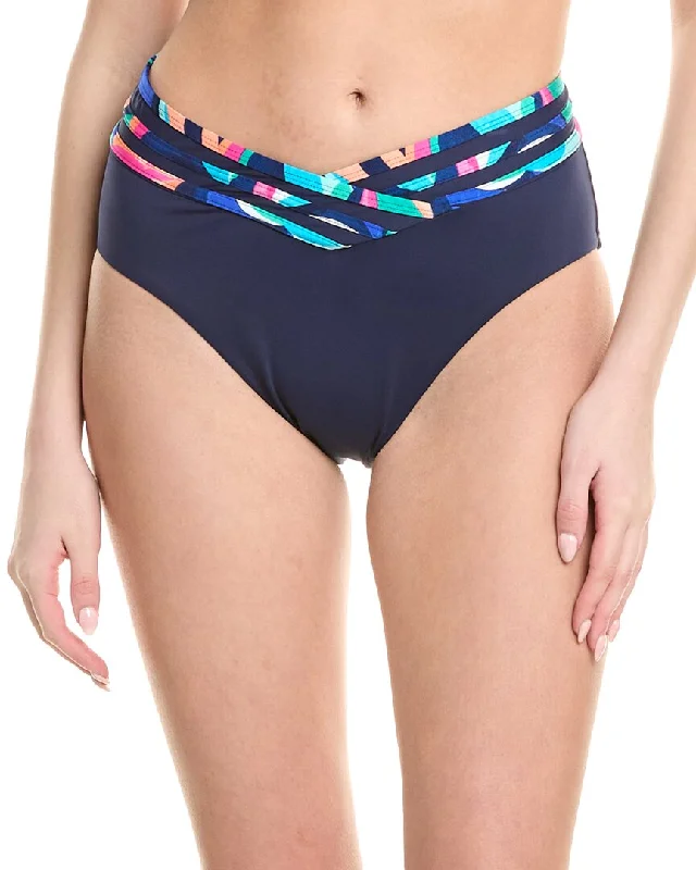 Style Breakthroughs La Blanca Painted High-Waist Bikini Bottom