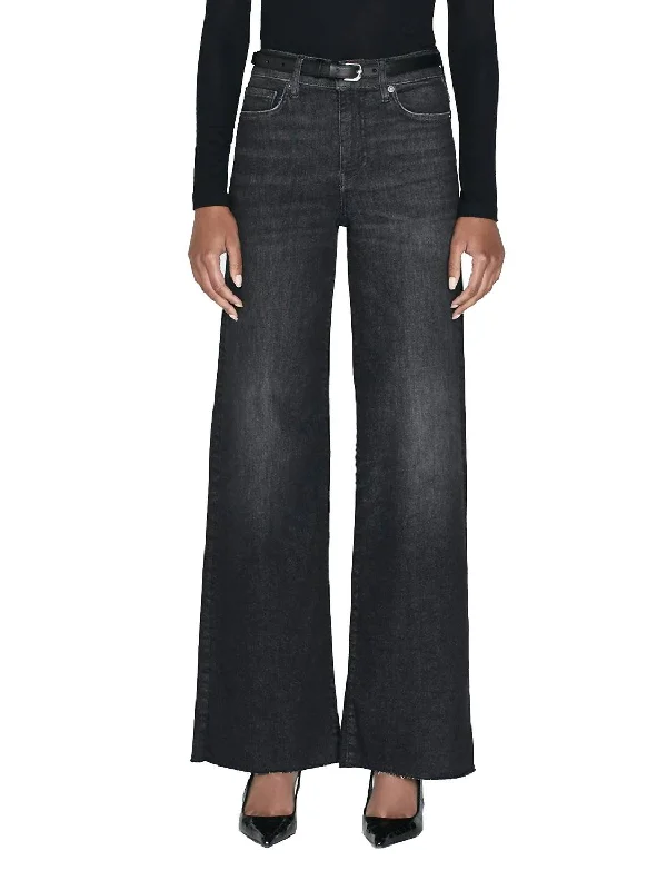 Women's Clothing Sale Le Slim Palazzo Raw Fray Jeans In Claudius