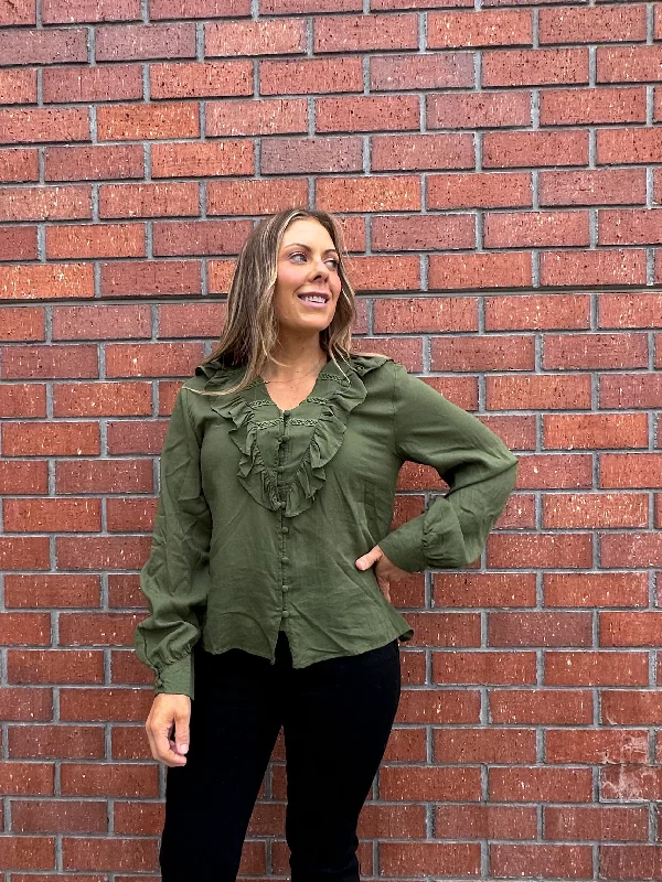 Wardrobe Essentials Amanda Blouse - Olive