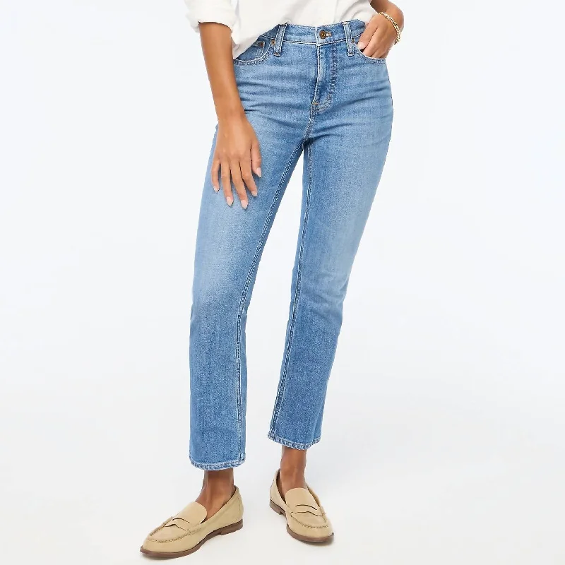 Seasonal Sale Midrise Flare Crop Jeans In Blue Pebble Wash