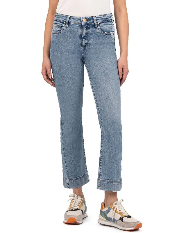 Trendy Styles Kelsey High Rise Wide Hem Jeans In Defend