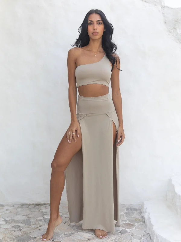 Wardrobe Upgrade Cleopatra Slit Skirt - Egyptian Sand