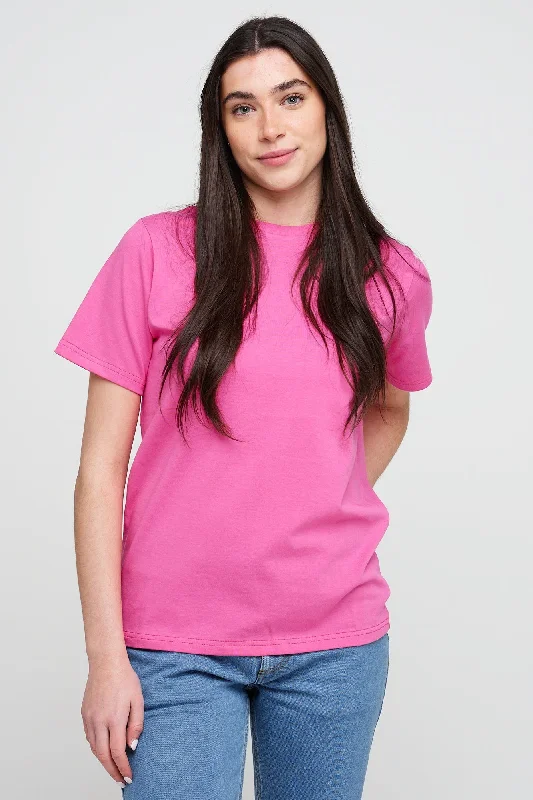 Clothes For Women Women's Short Sleeve T Shirt - Fuchsia Pink