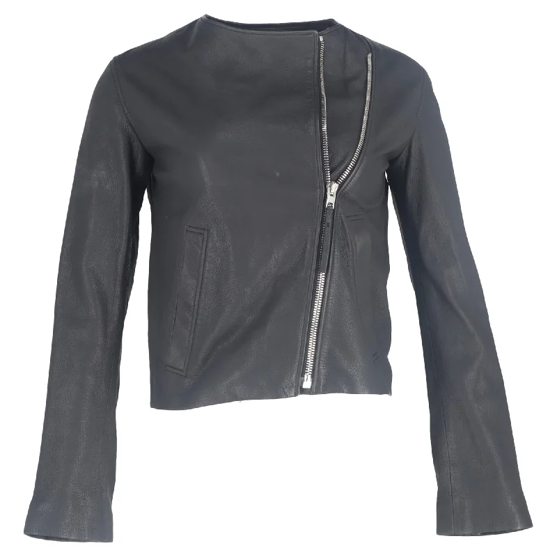 Urban Femme Streetwear Joseph Biker Jacket in Black Leather