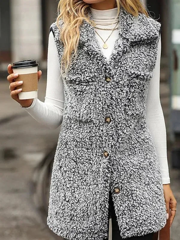 Online Boutiques Sleeveless Long Women Winter Coat