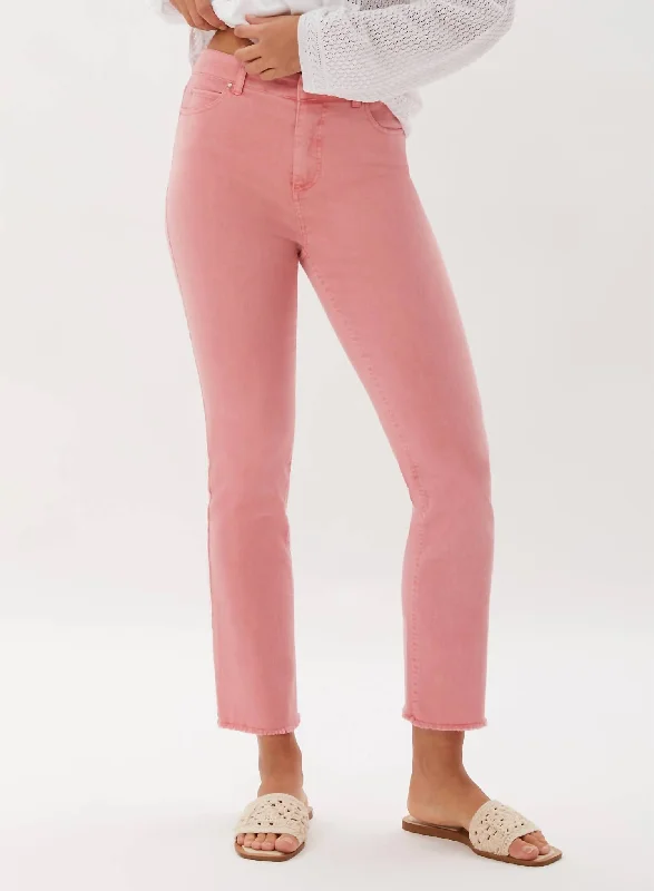 Online Boutiques La Cienega Straight Leg Cropped Jean In Shell Pink