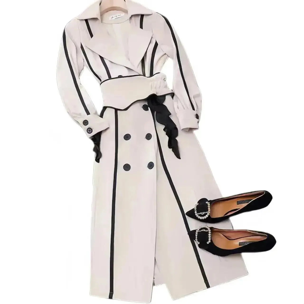 Versatile Outfits Double-Breasted Women's Trench Coat