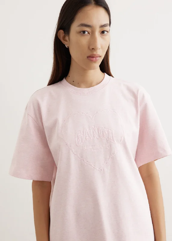 Chic & Cozy Collection Heavy Cotton Drop Shoulder Heart T-Shirt