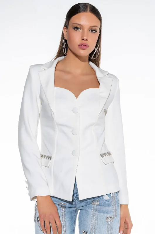 Fashion For Every Occasion THAT'S AMORE SWEETHEART NECKLINE BLAZER