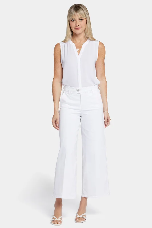 Best Online Women's Boutiques Mona Wide Leg Trouser Ankle Jeans  - Optic White