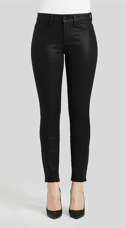 End Of Season Clearance Bobby Iris High Rise Stretch Coated Jeans In Black