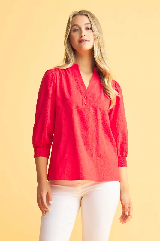 Fashion Sale Cotton Blouse - Hibiscus