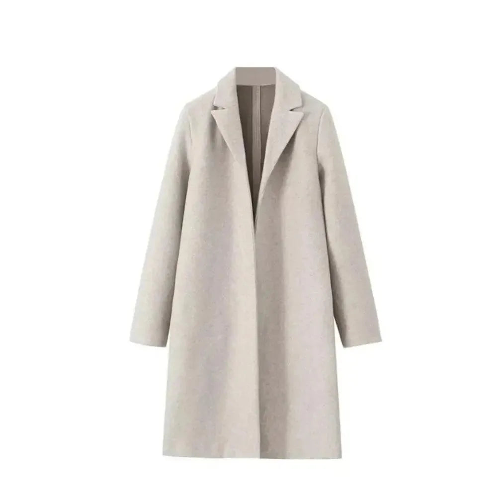 Chic Outfits Women's Solid Long Overcoat