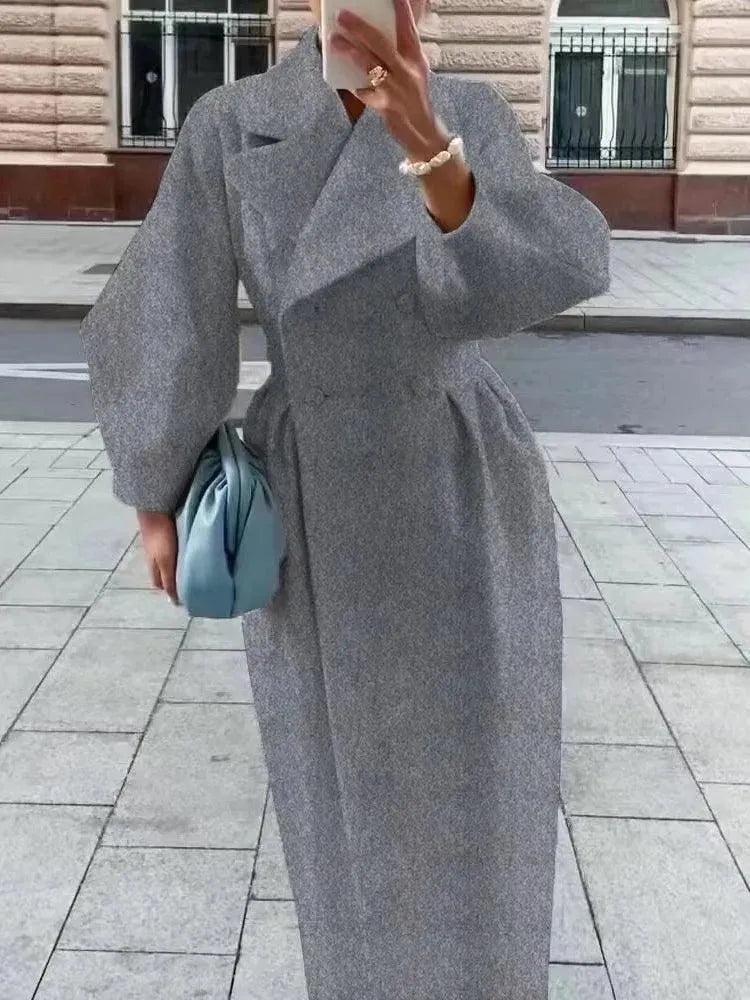 Pastel Styles Women's Lantern Sleeve Overcoat