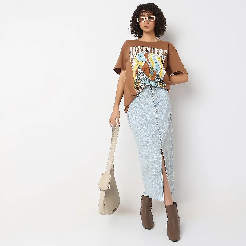 Earthy Tones Oversize Graphic T-Shirt