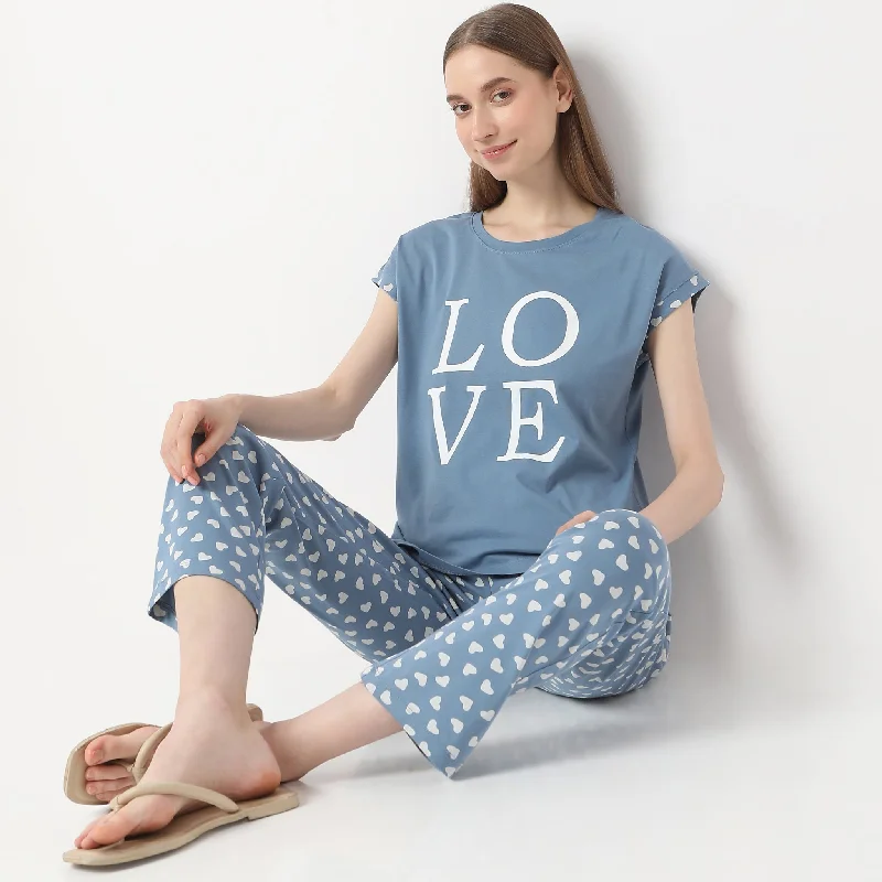 Effortless Chic Apparel Love Chest Printed Lounge T-Shirt