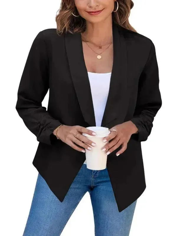 Fashion Deal Casual Slim Fit V-Neck Women's Blazer