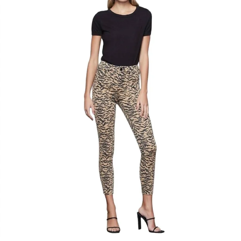 New Season Fashion Preview Zebra Print High Rise Skinny Jeans In Multicolor