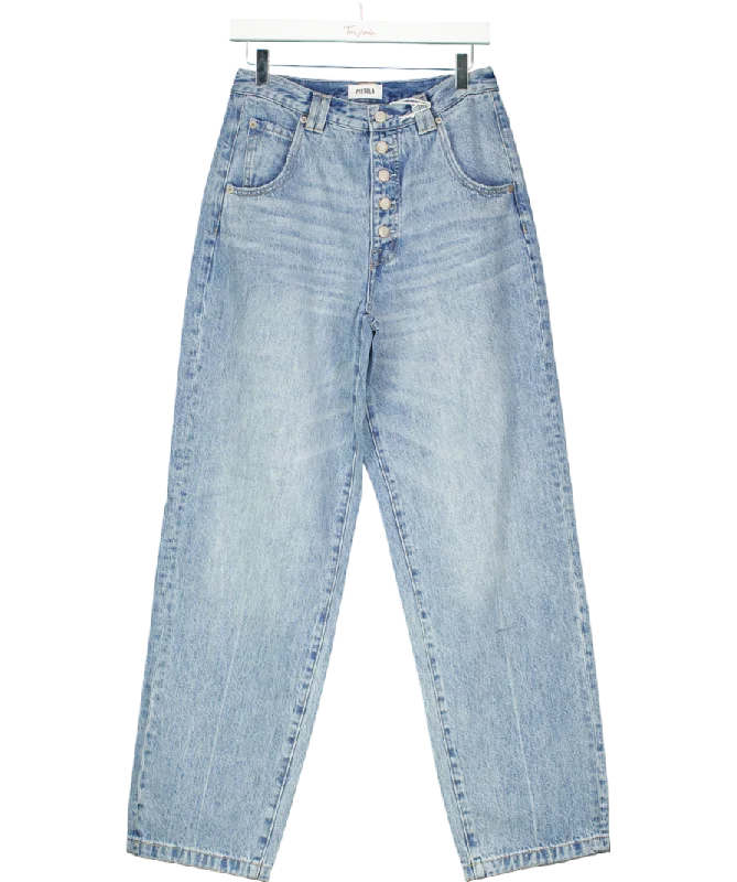 Vibrant Femme Fashion Pistola Blue Ezra High Rise Relaxed Tapered Jeans W27