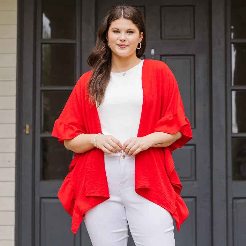 Elegant Fashion On This Day Kimono, Red