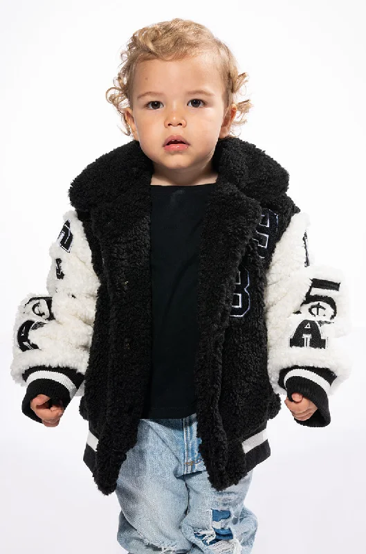 Stylish Looks SOLO BEAR TEDDY VARSITY JACKET IN KIDS