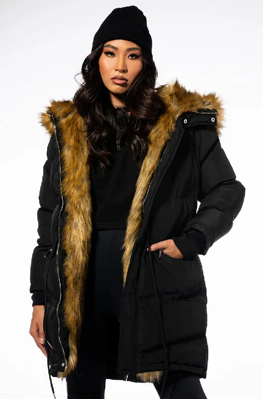 End Of Season Sale THE ULTIMATE LONG WINTER PUFFER WITH FAUX FUR